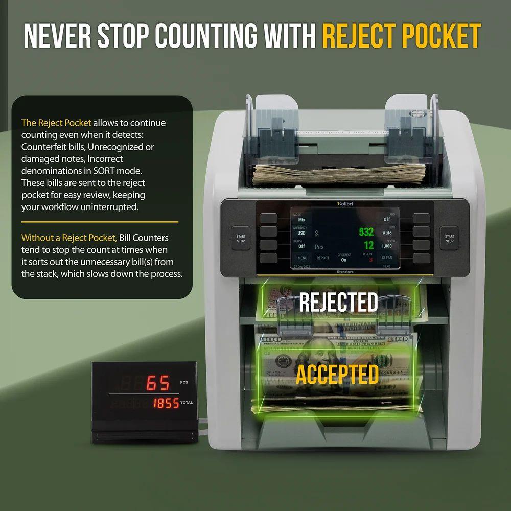 Renoverad Kolibri Signature V2 Mixed Bill Counter - Reebelo Sverige