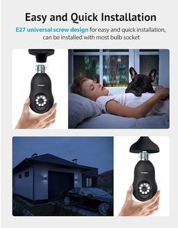 Renoverad LaView Wireless Bulb Security Camera 360° LV-PWL2 - Reebelo Sverige