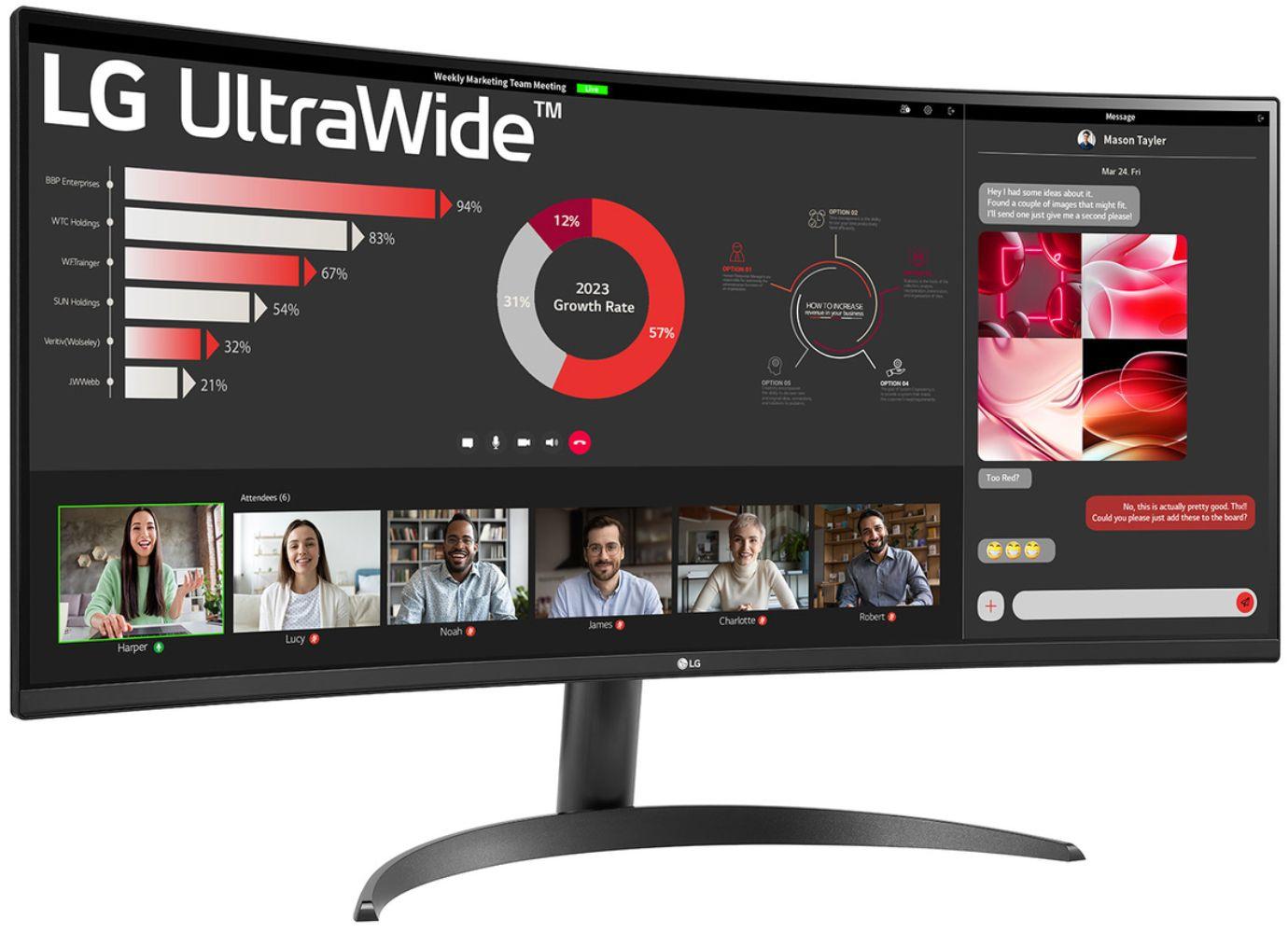Renoverad LG 34WR50QK-B Curved UltraWide QHD Monitor 34" - Reebelo Sverige