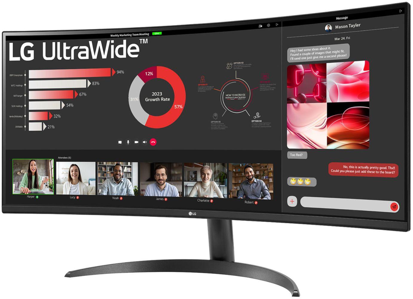 Renoverad LG 34WR50QK-B Curved UltraWide QHD Monitor 34" - Reebelo Sverige
