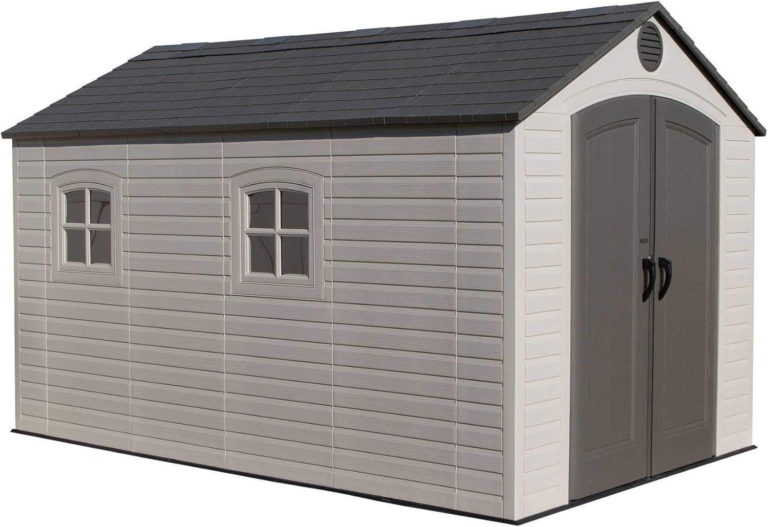 Renoverad Lifetime 6402 8 ft. x 12.5 ft. Resin Outdoor Storage Shed - Reebelo Sverige