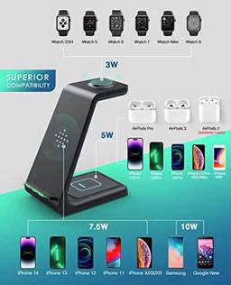 Renoverad Lovis 3in1 Fast Charging Wireless Charging Station  - Reebelo Sverige