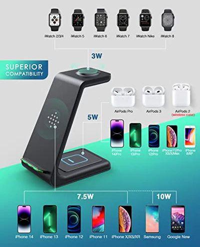 Renoverad Lovis 3in1 Fast Charging Wireless Charging Station  - Reebelo Sverige