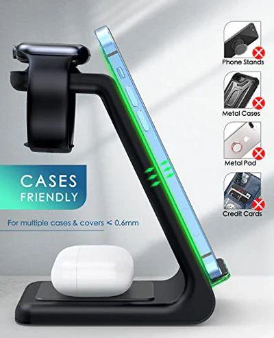 Renoverad Lovis 3in1 Fast Charging Wireless Charging Station  - Reebelo Sverige