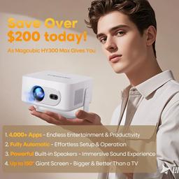 Renoverad Magcubic HY300Max 8K WiFi 6 Portable Projector - Reebelo Sverige