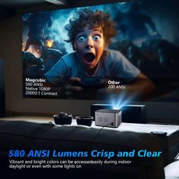 Renoverad Magcubic HY350 Pro 580 ANSI 4K 1080P WiFi 6 Projector - Reebelo Sverige