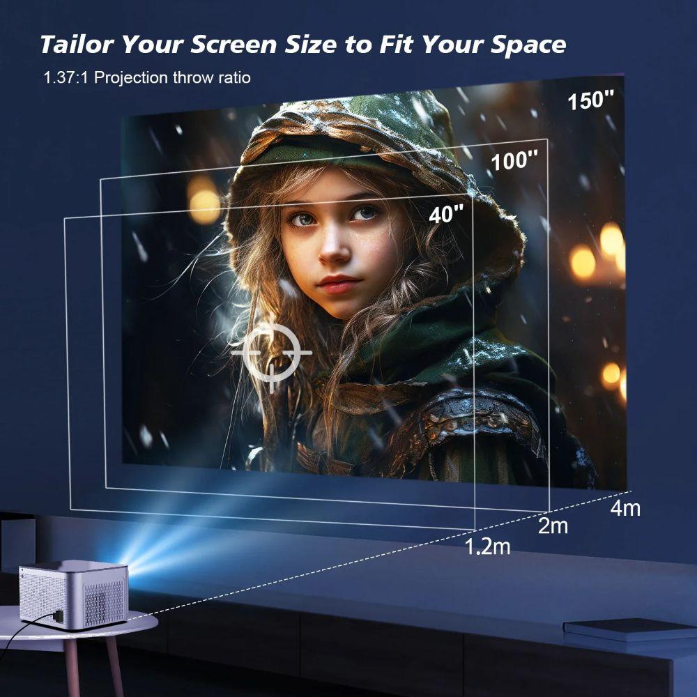 Renoverad Magcubic HY350 Pro 580 ANSI 4K 1080P WiFi 6 Projector - Reebelo Sverige