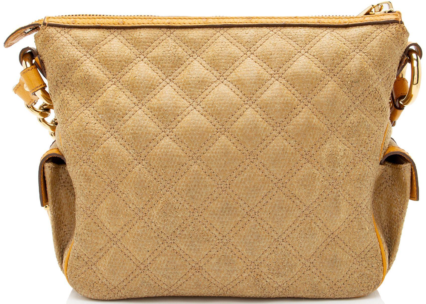 Renoverad Marc Jacobs Coated Canvas Ostrich Stam Hobo - Reebelo Sverige