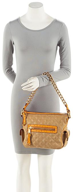 Renoverad Marc Jacobs Coated Canvas Ostrich Stam Hobo - Reebelo Sverige