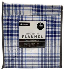 Renoverad Member's Mark 100% Cotton 4pc Flannel Sheets Twin Set - Reebelo Sverige
