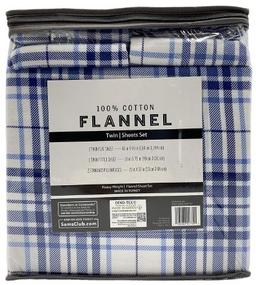 Renoverad Member's Mark 100% Cotton 4pc Flannel Sheets Twin Set - Reebelo Sverige