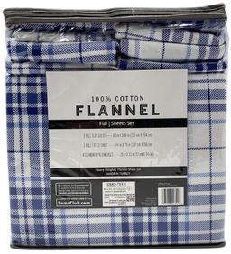 Renoverad Member's Mark 100% Cotton 6pc Flannel Sheets Full Set - Reebelo Sverige