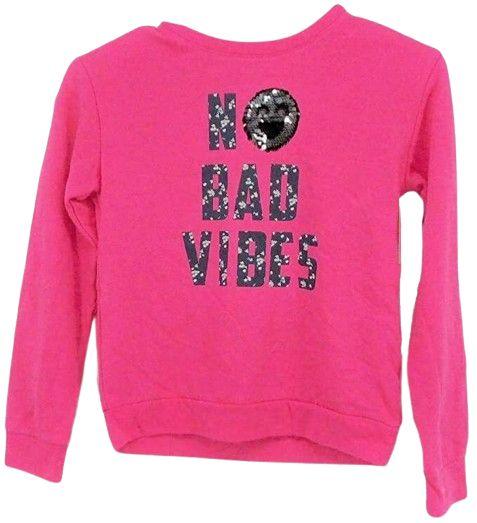 Renoverad Member's Mark Girls Sweater No Bad Vibes 6/6x - Reebelo Sverige