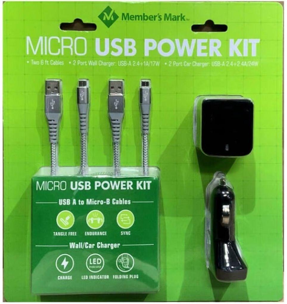 Renoverad Member's Mark Micro USB Power Kit - Reebelo Sverige