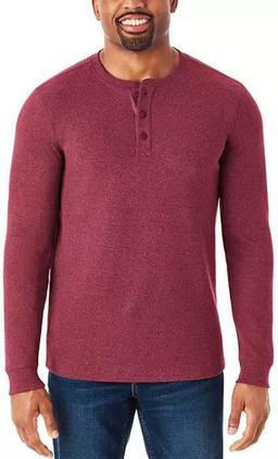 Renoverad Member's Mark Thermal Henley - Reebelo Sverige