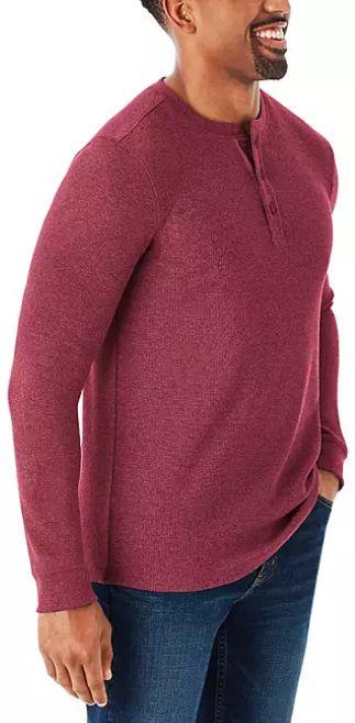 Renoverad Member's Mark Thermal Henley - Reebelo Sverige