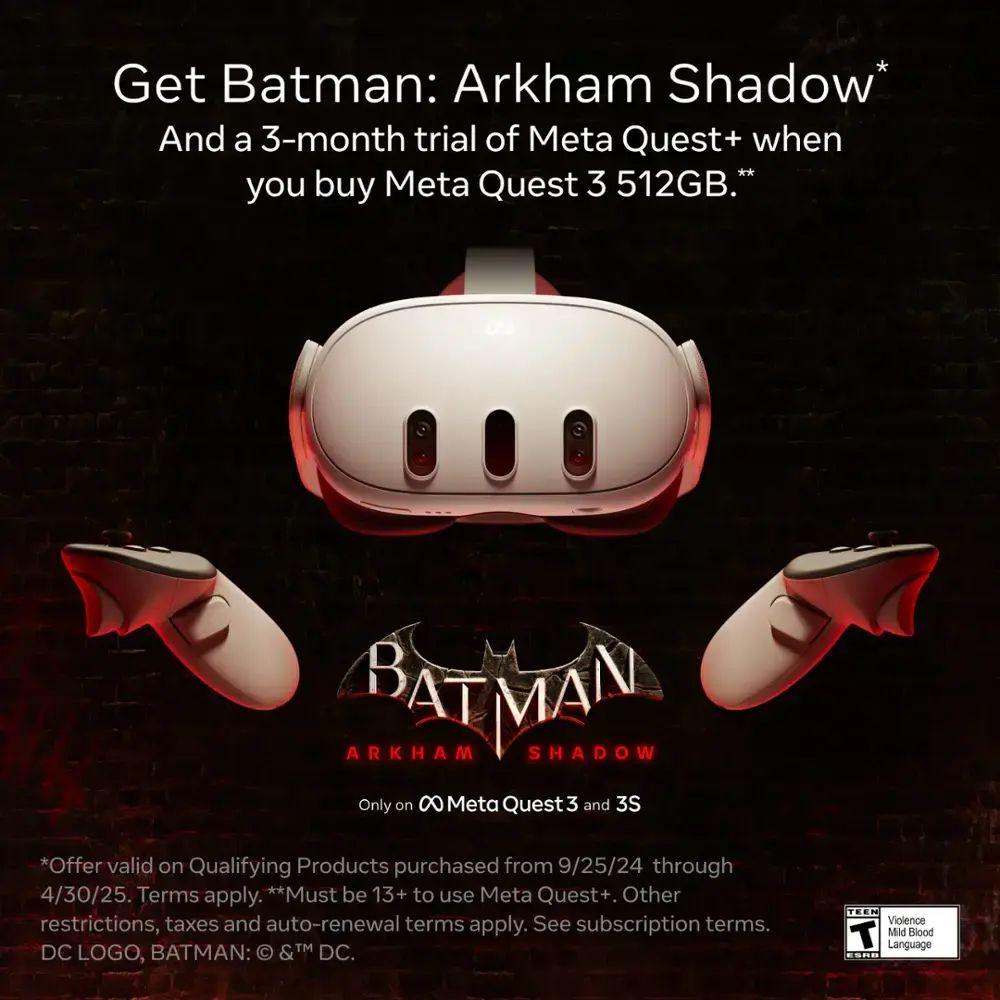 Renoverad Meta Quest 3 Get Batman: Arkham Shadow VR - Reebelo Sverige
