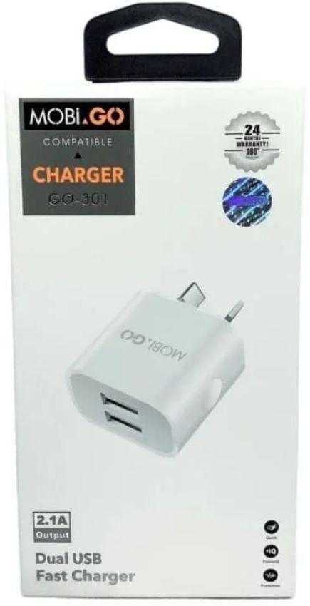 Renoverad Mobigo GO-301 Dual USB Power Adapter Wall Plug (NZ / AU) - Reebelo Sverige