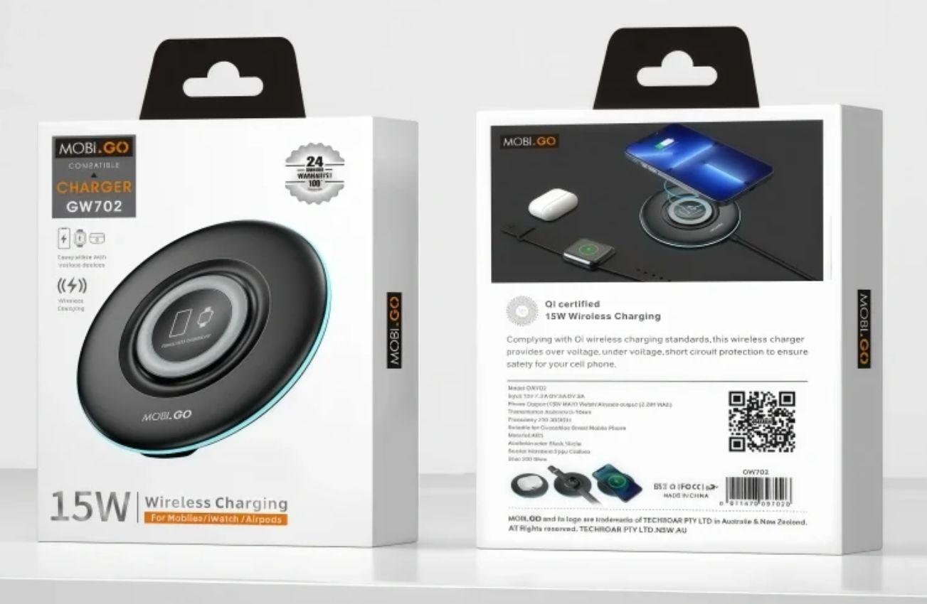 Renoverad Mobigo GW702 15W Wireless Charger Pad - Reebelo Sverige