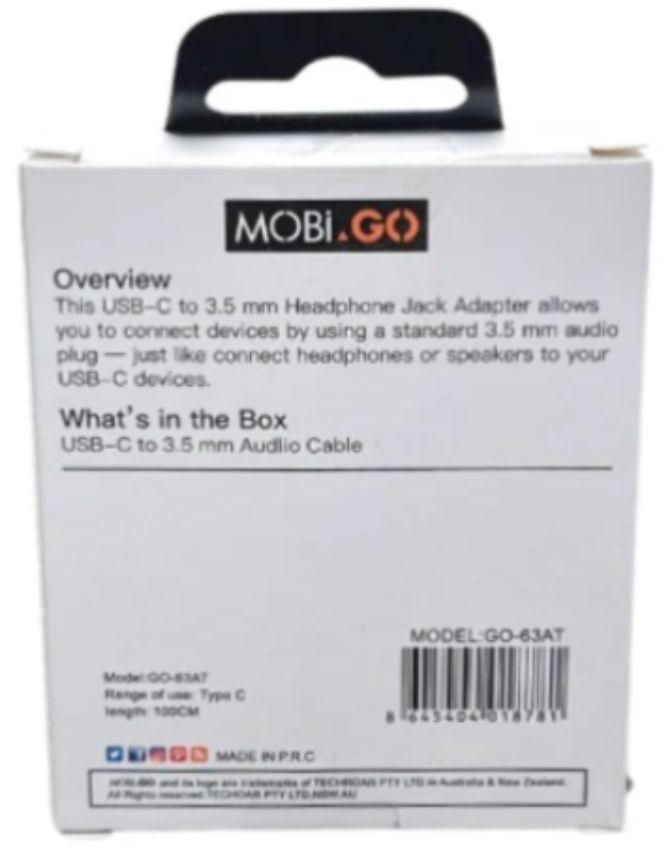 Renoverad Mobigo Type-C To 3.5mm Aux Audio Adapter Cable (GO-63AT) - Reebelo Sverige