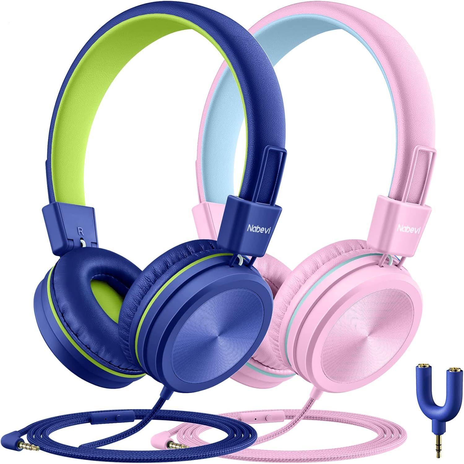 Renoverad Nabevi Kids Headphones with Microphone BH200 (2-Pack) - Reebelo Sverige