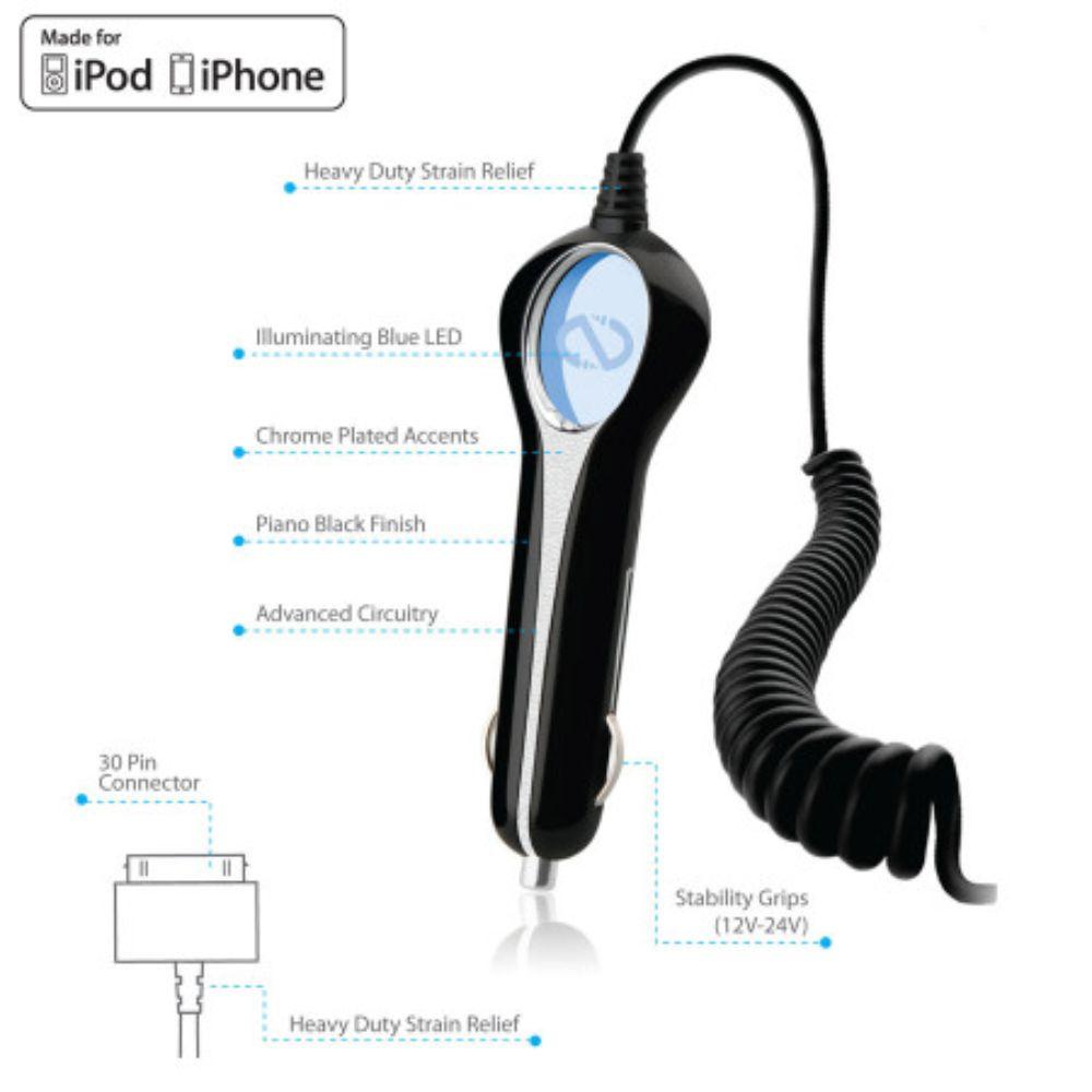Renoverad NAZTECH Rapid Car Charger for Apple iPod/iPhone 4 - Reebelo Sverige