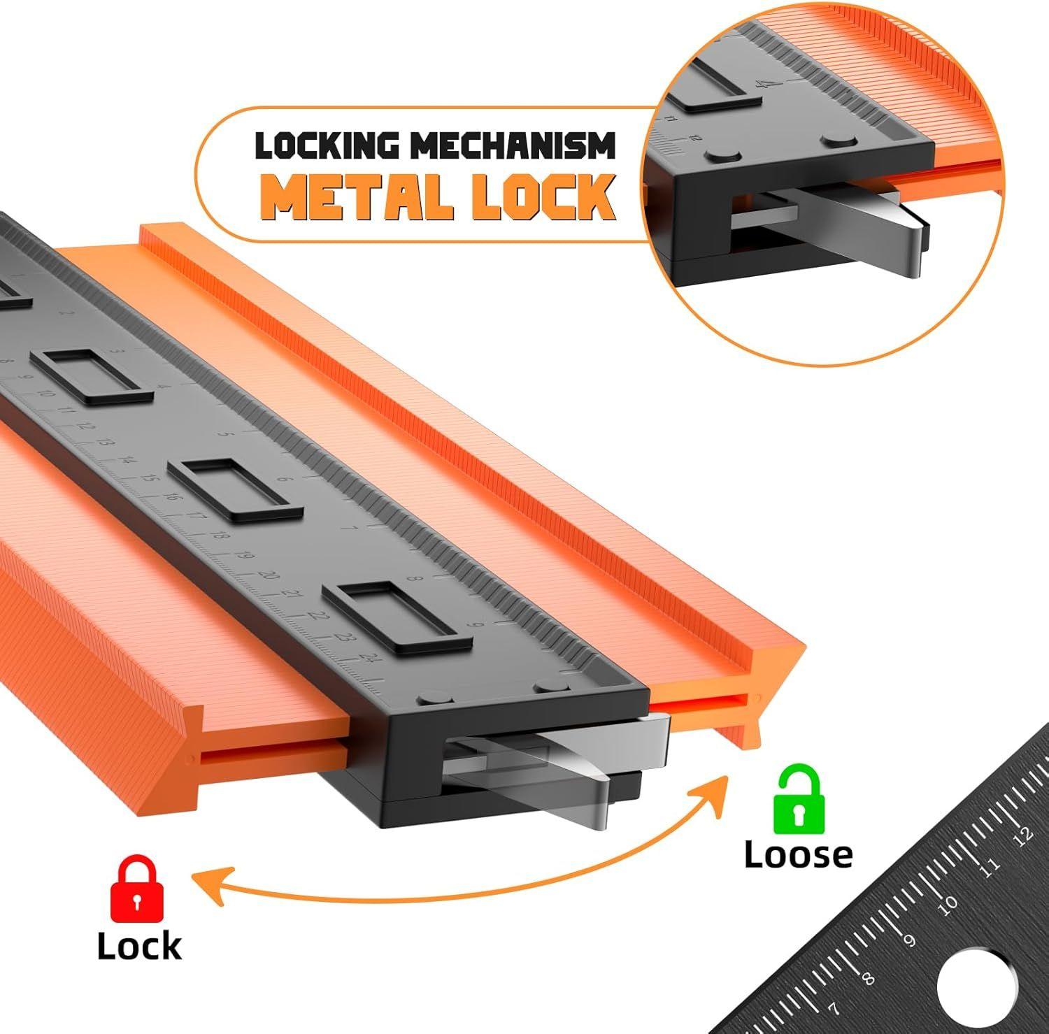 Renoverad Ocikry Contour Gauge 10"  Adjustable Lock - Reebelo Sverige