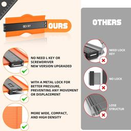 Renoverad Ocikry Contour Gauge 10"  Adjustable Lock - Reebelo Sverige
