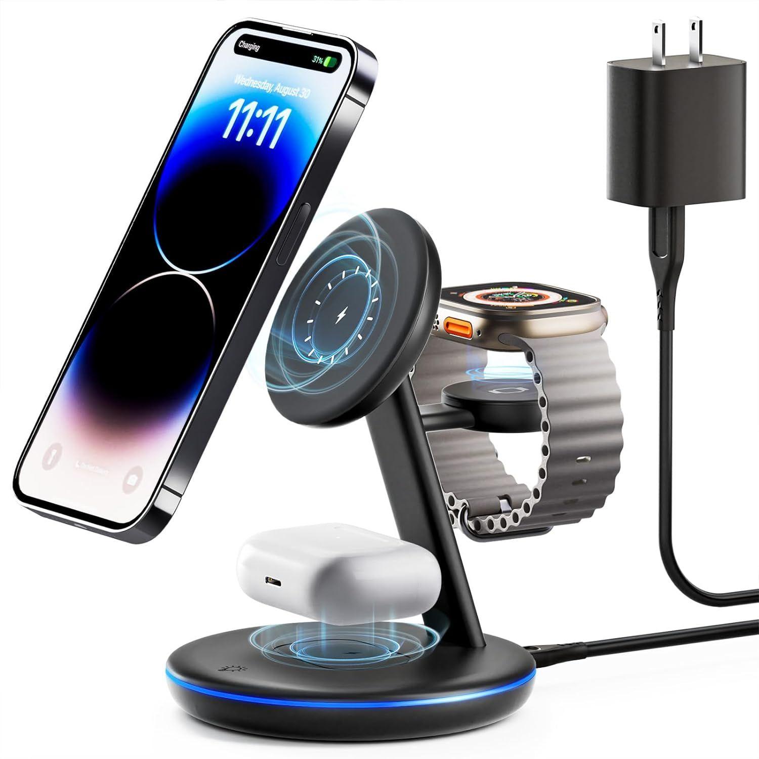Renoverad Pexxus 3 in 1 Charging Station for Apple Devices - Reebelo Sverige