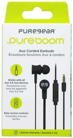 Renoverad PureGear PureBoom 3.5mm AUX Corded Earbuds - Reebelo Sverige