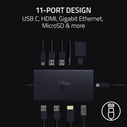 Renoverad Razer USB-C Dock 11 Port Docking Station for Laptops - Reebelo Sverige