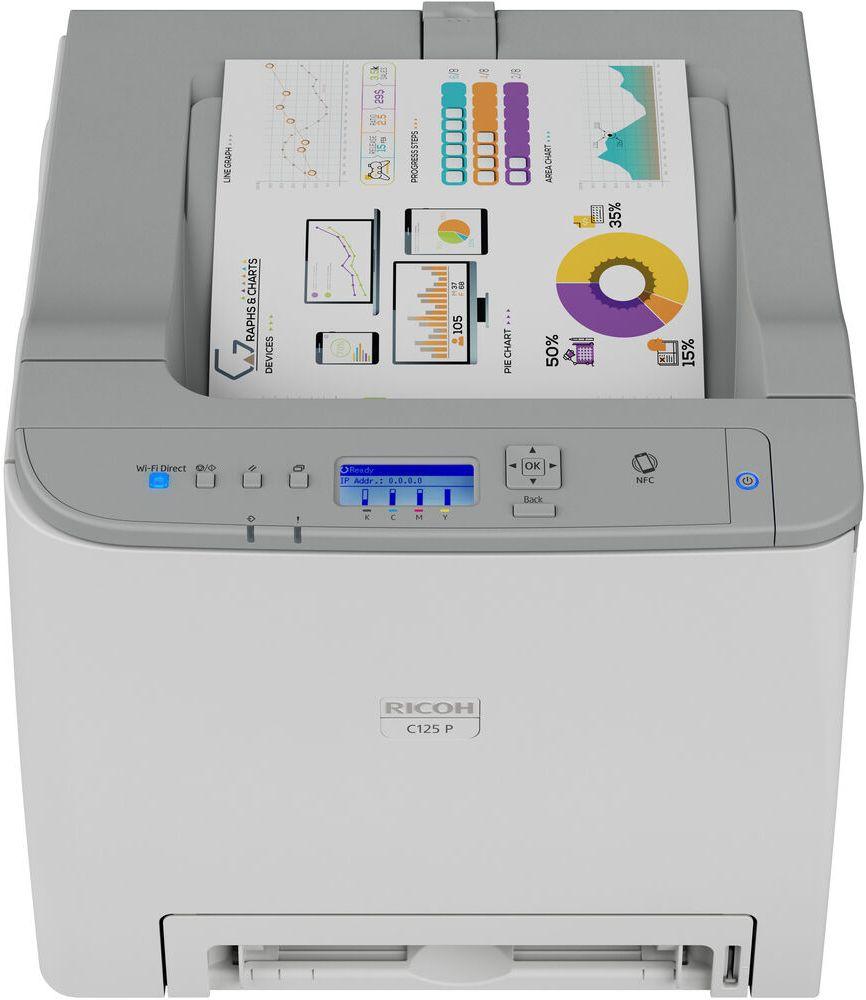 Renoverad RICOH C125 P Color Laser Printer - Reebelo Sverige