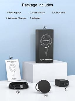 Renoverad RTOPS Magnetic Wireless Charger - Reebelo Sverige