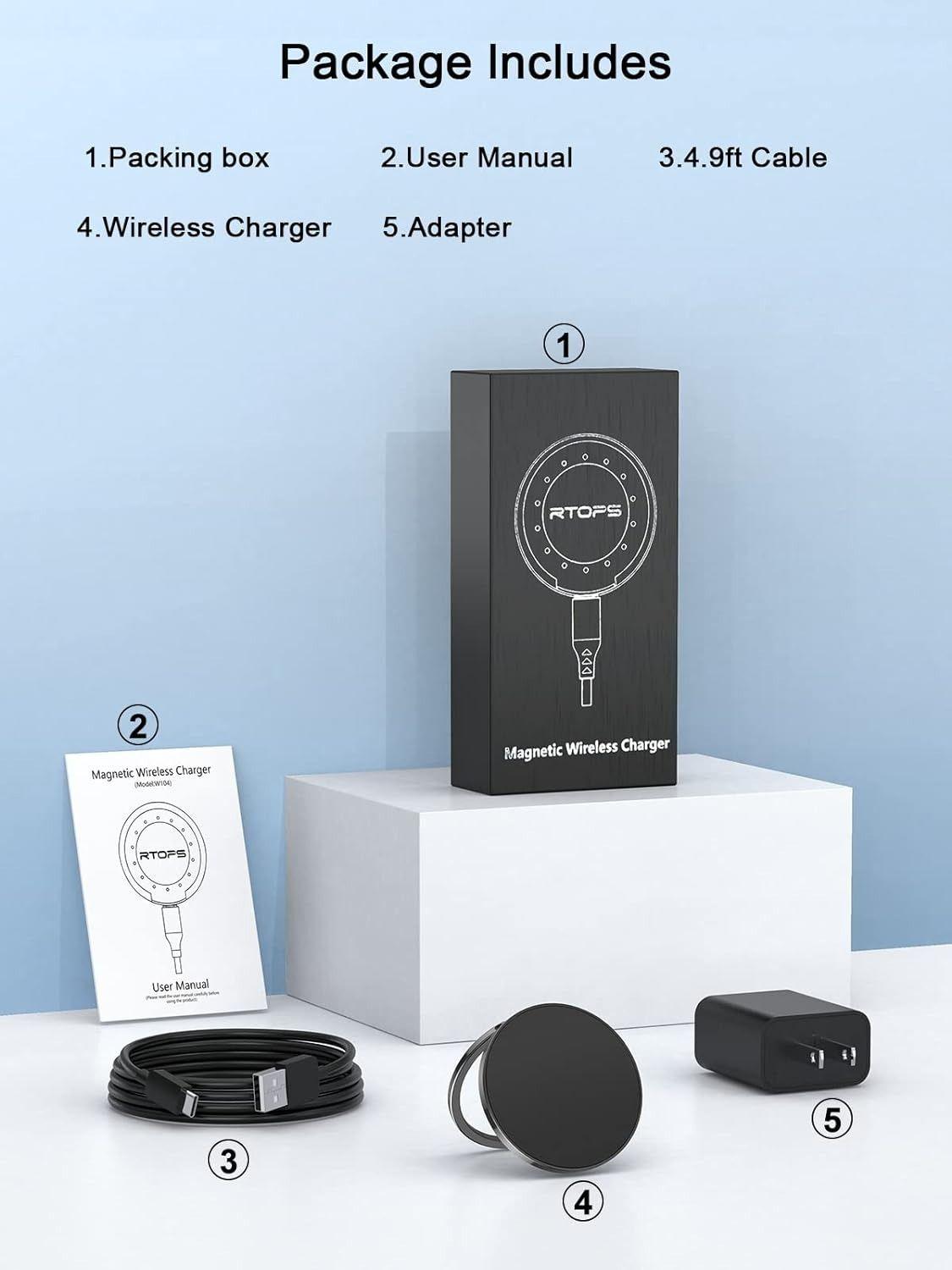 Renoverad RTOPS Magnetic Wireless Charger - Reebelo Sverige