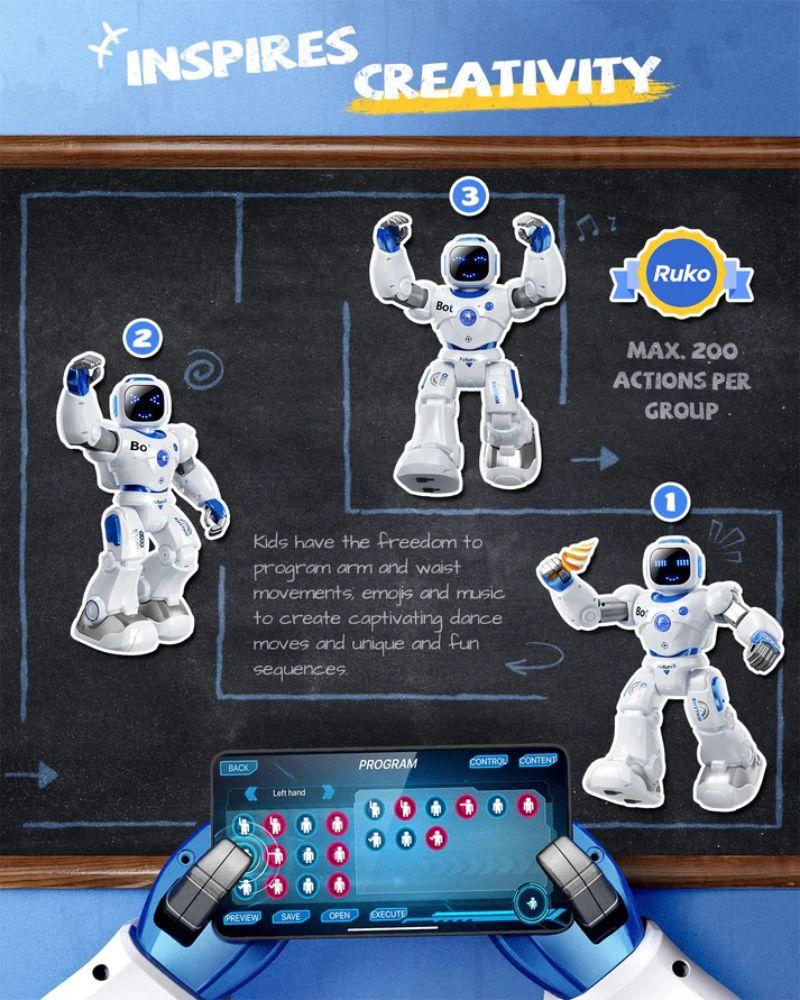 Renoverad Ruko 1088 Large Smart Robots for Kids - Reebelo Sverige