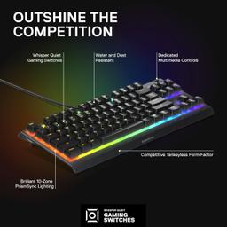 Renoverad SteelSeries Apex 3 TKL Wired RGB Lighting Gaming Keyboard - Reebelo Sverige