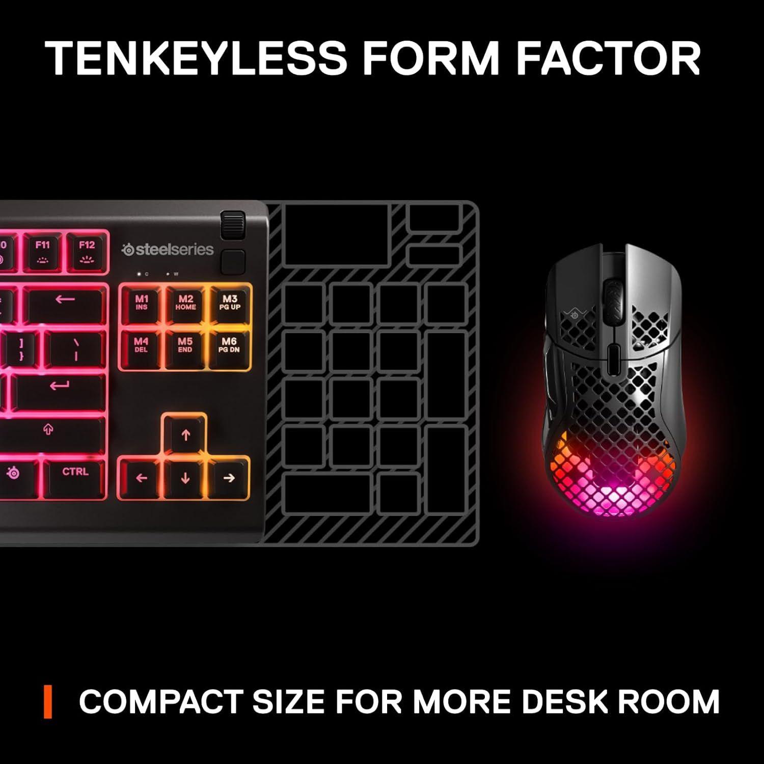 Renoverad SteelSeries Apex 3 TKL Wired RGB Lighting Gaming Keyboard - Reebelo Sverige