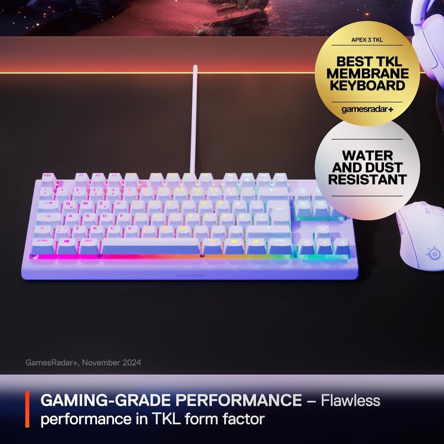 Renoverad SteelSeries Apex 3 TKL Wired RGB Lighting Gaming Keyboard - Reebelo Sverige