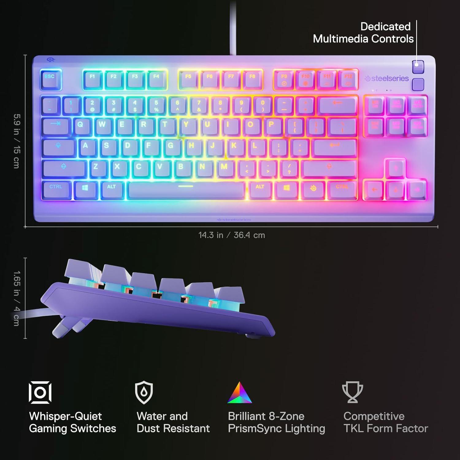 Renoverad SteelSeries Apex 3 TKL Wired RGB Lighting Gaming Keyboard - Reebelo Sverige