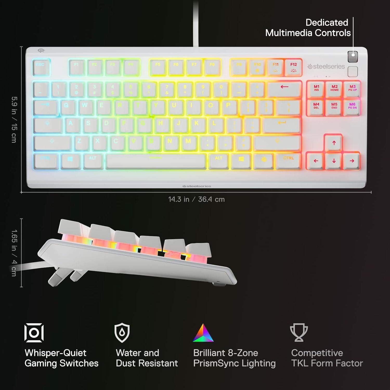 Renoverad SteelSeries Apex 3 TKL Wired RGB Lighting Gaming Keyboard - Reebelo Sverige