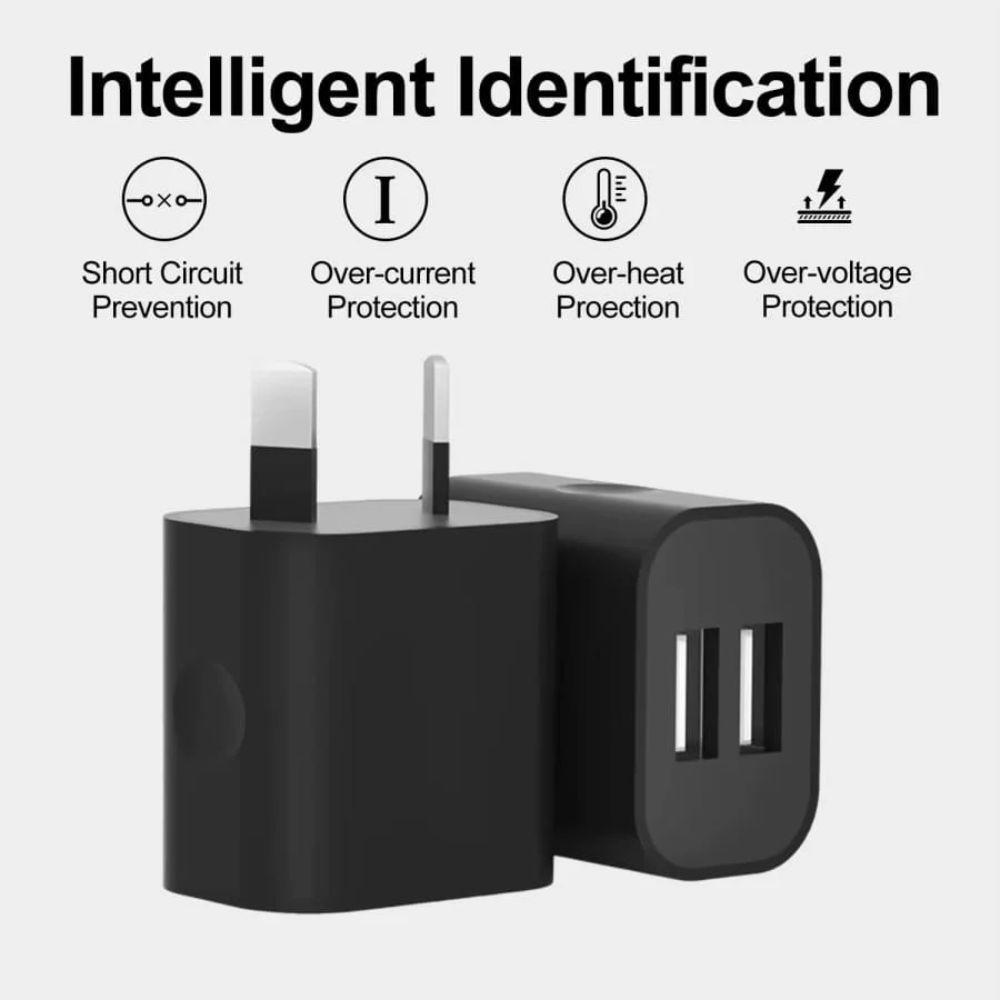 Renoverad That Watch Shop Dual USB Power Adapter Wall Plug (NZ / AU)  - Reebelo Sverige