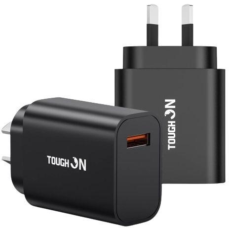 Renoverad Tough On 18W USB A Fast Charge Wall Charger - Reebelo Sverige