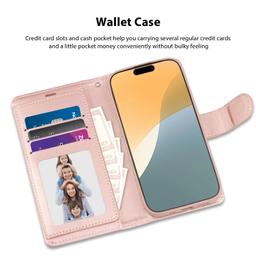 Renoverad Tough On Flip Wallet Leather Phone Case for iPhone 16 - Reebelo Sverige