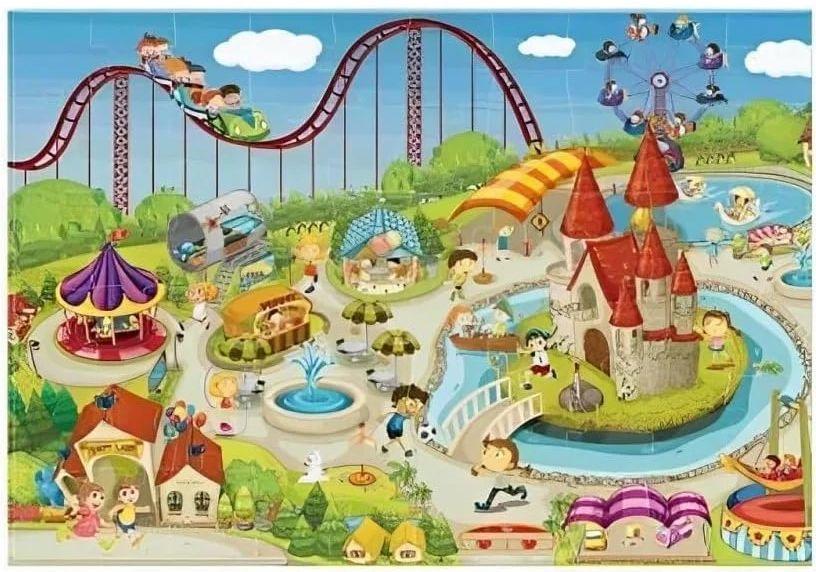 Renoverad Tristar Large Puzzle - Amusement Park Theme (60pcs) - Reebelo Sverige