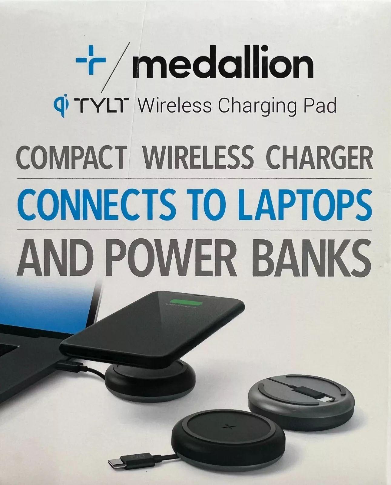 Renoverad TYLT Medallion Portable Wireless Charging Pad - Reebelo Sverige