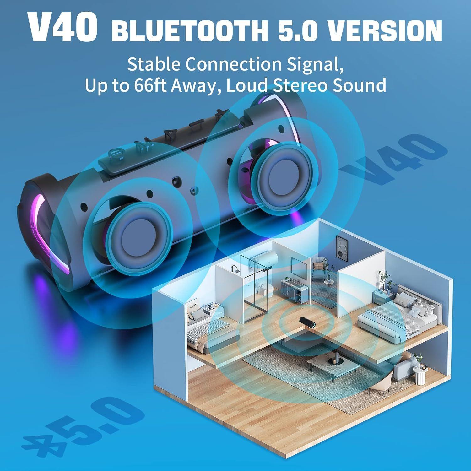 Renoverad Vanzon V40 Waterproof Portable Wireless Speaker - Reebelo Sverige