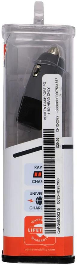 Renoverad Ventev 20W DashPort R1240 USB C Car Charger - Reebelo Sverige