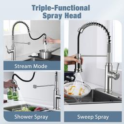 Renoverad WaterSong Kitchen Sink Pull-Down Faucet WS062100BN - Reebelo Sverige