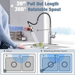Renoverad WaterSong Kitchen Sink Pull-Down Faucet WS062100BN - Reebelo Sverige