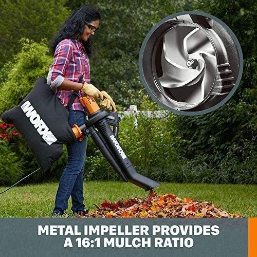 Renoverad Worx WG505 Trivac 12 Amp 3-in-1 Leaf Blower - Reebelo Sverige
